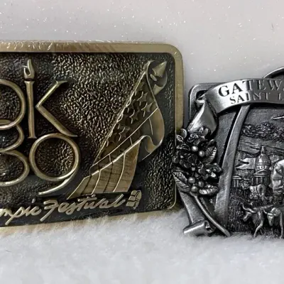 Vintage State Themed Belt Buckles