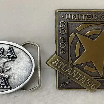 “NRA” and USA Atlanta ‘96 Shooting Team Buckles