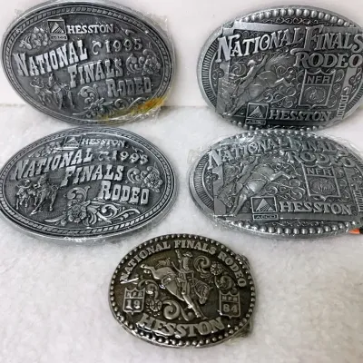 Hesston NFR Commemorative Buckles (1980s and 90s)