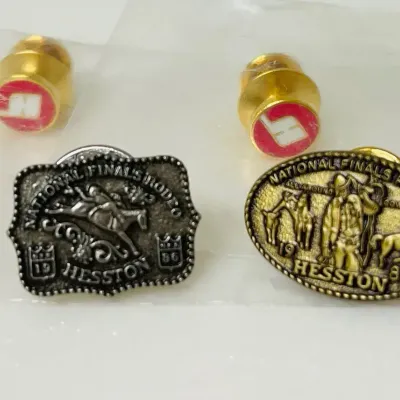 Hesston NFR 1982 and 1986 Lapel Pins and More