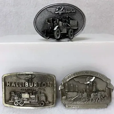 Vintage Halliburton Belt Buckles