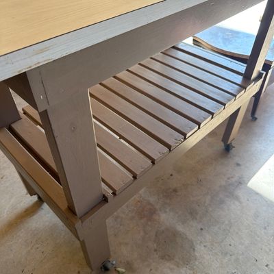 Sale Photo Thumbnail #268: Rolling Table it has many uses. Garden table,Kitchen Island and much more.