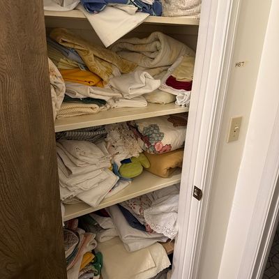 Sale Photo Thumbnail #54: Sheets, blankets, comforter, kitchen towels, placemats, pillows and more