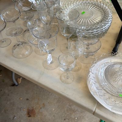 Sale Photo Thumbnail #234: Bubble Glass, Clear Glass, and Misc.
