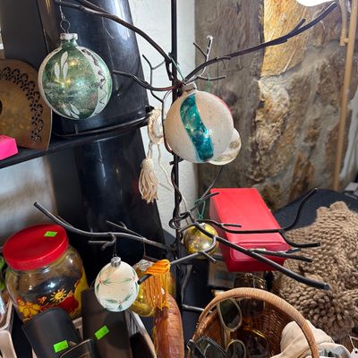 Sale Photo Thumbnail #10: Sterling and Costume Jewelry 
Shiny Brite and Misc.

Tree not included