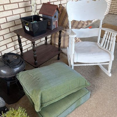 Sale Photo Thumbnail #238: Trash cans, cushions, Chairs, Tables, cooker,Pots and more.