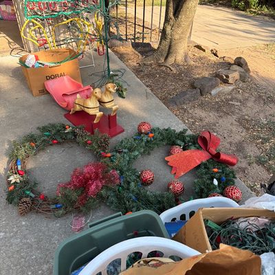 Sale Photo Thumbnail #269: Lights, Wreaths, reindeer and more.