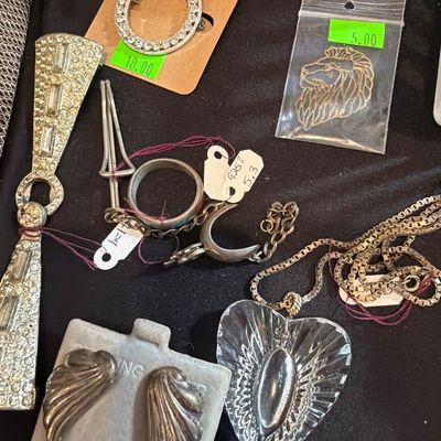 Sale Photo Thumbnail #13: Sterling and Costume Jewelry 
Shiny Brite and Misc.

Tree not included