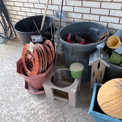 Sale Photo Thumbnail #240: Trash cans, cushions, Chairs, Tables, cooker,Pots and more.