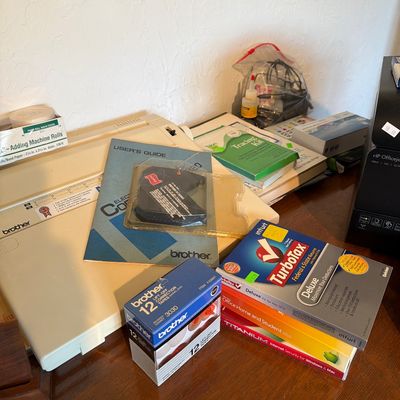 Sale Photo Thumbnail #136: Office items, Printer, Mcm Light, Typewriter and more.

Desk not included.