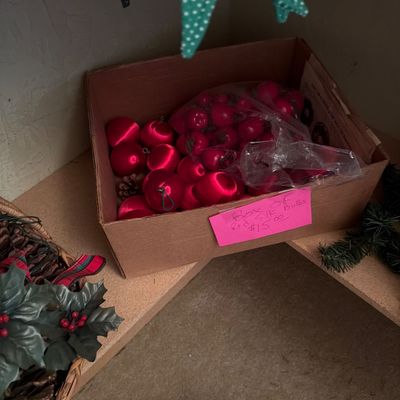 Sale Photo Thumbnail #171: Wreaths, Ornaments, Bows, Lights, Wreath holders, plush, Cups and more.