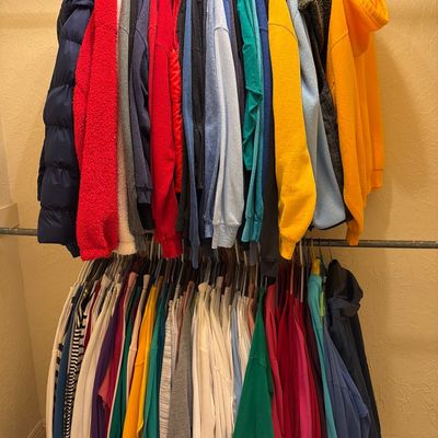 Sale Photo Thumbnail #18: Long sleeve Shirts Jackets
Hoodies. Medium & Large