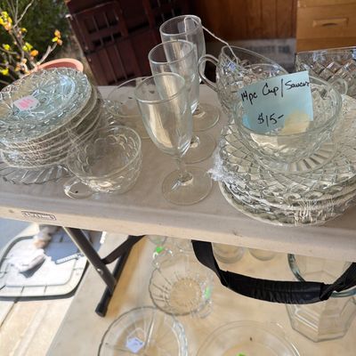 Sale Photo Thumbnail #232: Bubble Glass, Clear Glass, and Misc.