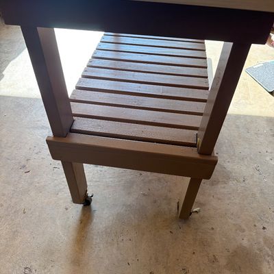 Sale Photo Thumbnail #267: Rolling Table it has many uses. Garden table,Kitchen Island and much more.
