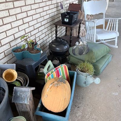 Sale Photo Thumbnail #236: Trash cans, cushions, Chairs, Tables, cooker,Pots and more.