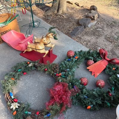 Sale Photo Thumbnail #270: Lights, Wreaths, reindeer and more.