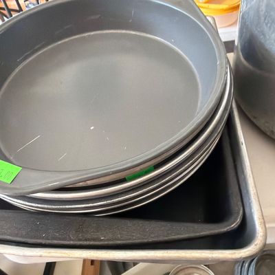 Sale Photo Thumbnail #210: Vintage Jars and lids, Pots and Pans.