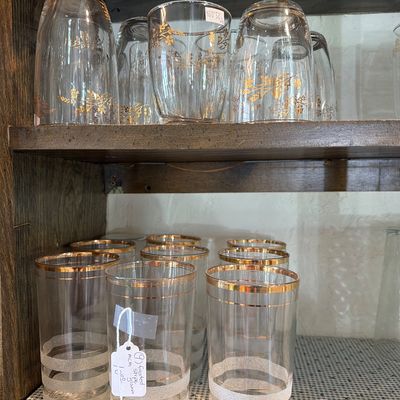 Sale Photo Thumbnail #50: Noritake Duetto, glasses, Platters, serving dishes.