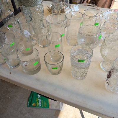 Sale Photo Thumbnail #233: Bubble Glass, Clear Glass, and Misc.