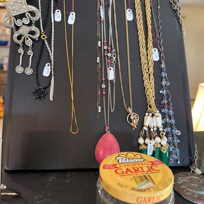 Sale Photo Thumbnail #7: Sterling and Costume Jewelry 
Shiny Brite and Misc.

Tree not included