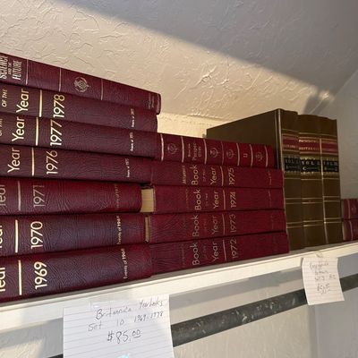 Sale Photo Thumbnail #124: Misc Books and Set of Encyclopedias