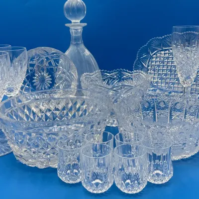 Waterford Araglin crystal champagne flutes And Other Assorted Crystal 