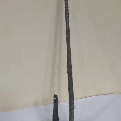 Antique Long-Stemmed Metal Smoking Pipe