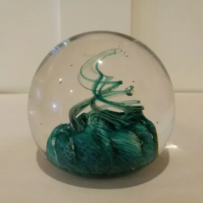Caithness, Scotland Art Glass Paperweight "Seafoam" 