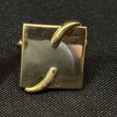 Vintage Cufflinks - Swank Gold Tone + Silver Tone Starburst With Rhinestones, MCM
