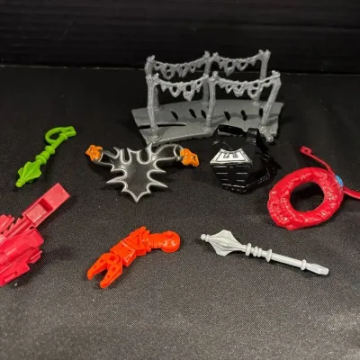 VTG Masters of the Universe Accessories - Weapons, Armor, Fright Zone, 1980s, MOTU, Mattel, He-Man