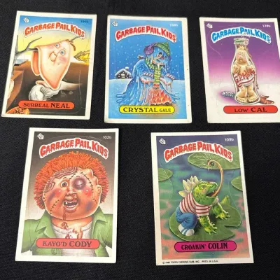 80s Topps Garbage Pail Kids Cards - Surreal Neal, Crystal Gale, Low Cal, Kayo’d Cody, Croakin Colin