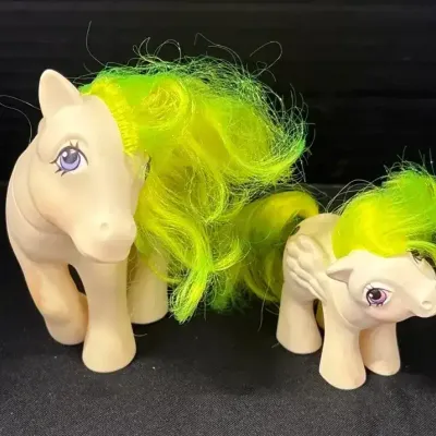 Vintage My Little Pony - Surprise & Baby Surprise, Pegasus, 1984, Glitter, Hasbro