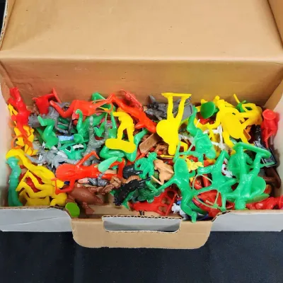 Classic Vtg Plastic Cowboys & Indians Play Figures - Some Dinos & Animals Too