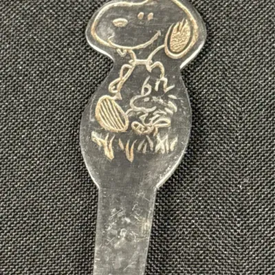 2 Vintage Baby Spoons - Peanuts Snoopy Woodstock Danara & Disney Winnie The Pooh Tommee Tippee