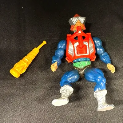 VTG Masters of the Universe Mekaneck Action Figure w Yellow Club - 1984, MOTU, Mattel, He-Man