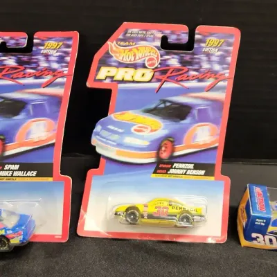 3 Racing Diecast - Hot Wheels, Action, Nascar, Mike Wallace, Johnny Benson, Steve Park Ltd Edition 