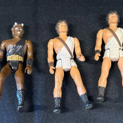 Vintage 1980 Clash Of The Titans Action Figures - Calibos & Perseus, Mattel