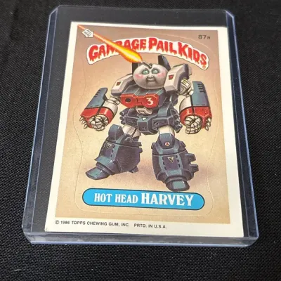 1986 Topps Garbage Pail Kids Hot Head Harvey 87a Card #1