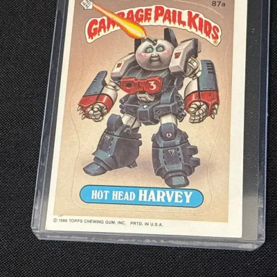 1986 Topps Garbage Pail Kids Hot Head Harvey 87a Card #2