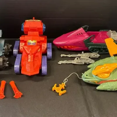 VTG Masters of the Universe Vehicles - Battle Ram, Attak Trak, Land Shark, Wind Raider, MOTU, He-Man