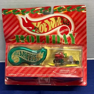 Hot Wheels Holiday - Mattel, Premiere 1995 Series, Showcase Turntable, #10072, Santa, Xmas