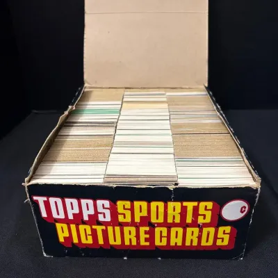 1980s Topps Sports Picture Cards in Rack Pack Box - MLB Baseball + NFL Football