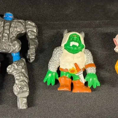 VTG Toys - Bandai Rock Lords Stoneheart + 1983 Galoob Blackstar White Knight Green Demon & Poulo