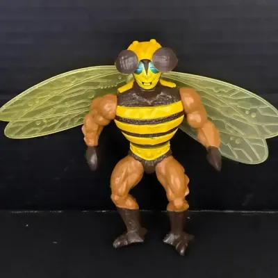 VTG Masters of the Universe Buzz-Off Action Figure w Helmet - MOTU, Mattel, He-Man