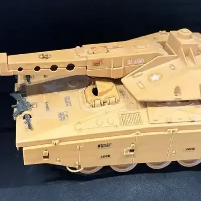 Vintage 1991 GI Joe Patriot Combat Tank Vehicle - Hasbro, G1, Desert, Camo Toy, Action Figure