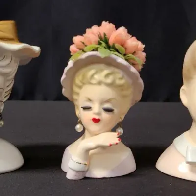 High Society Ladies Head & Shoulders Vases