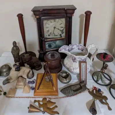 Antique Mantel Clock Lot Beswick England Figurine Baby Ben Collectibles