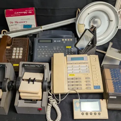 Vintage Telephone Lot Western Electric Bell System Rolodex Caller ID