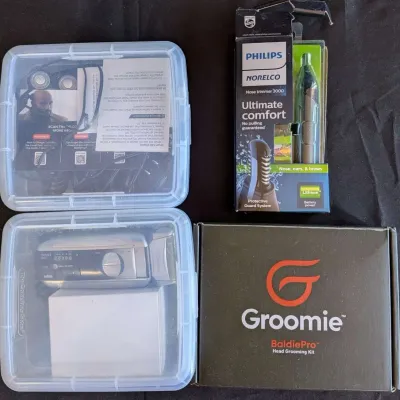 Mens Grooming Electronics Lot Braun Series 5 Norelco Groomie BaldiePro - UNTESTED