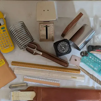 Vintage Drafting Engineering Tool Lot Associated Engineers San Diego Slide Rules